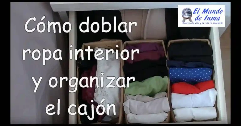 Como doblar ropa interior y organizar el cajón
