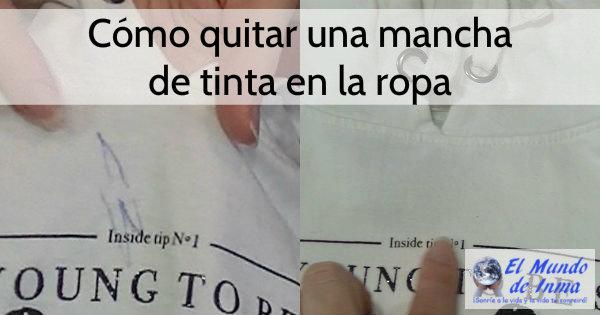 Cómo quitar una mancha de tinta en la ropa