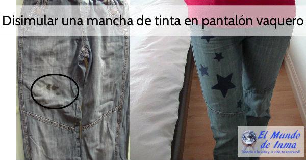 Disimular una mancha de tinta en pantalón vaquero